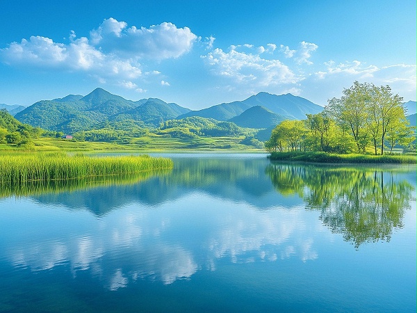 花瓣素材_常规系列湖泊山脉实景图通用背景素材_193658476